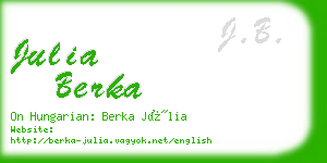 julia berka business card